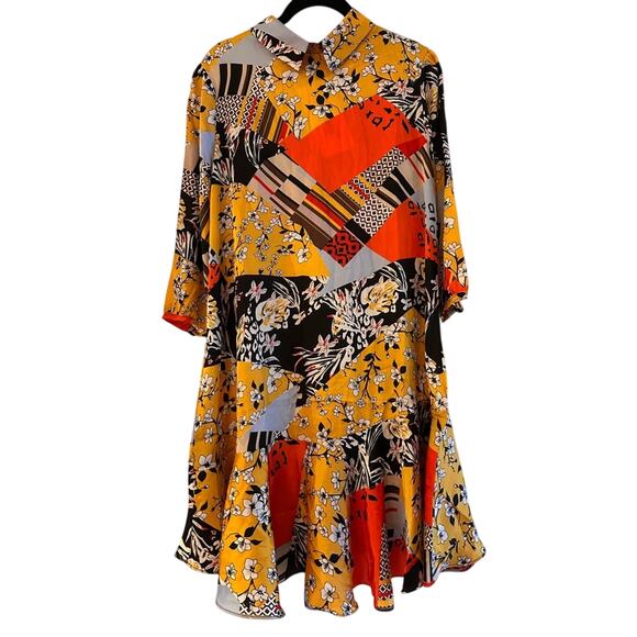 NWT JRY mixed media floral print dress size XL - Picture 1 of 6